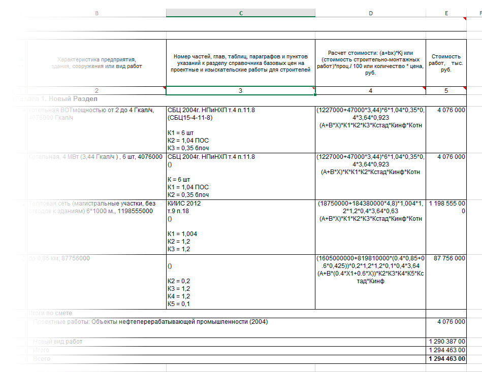 Смета на проектные работы пример образец